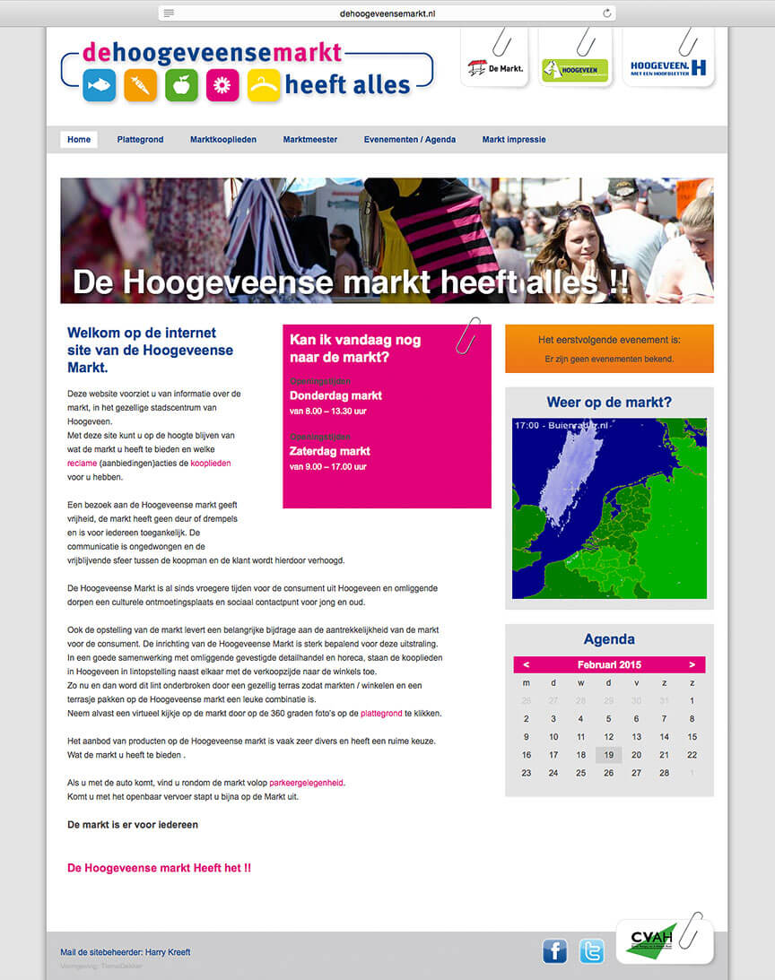 de Hoogeveense Markt website